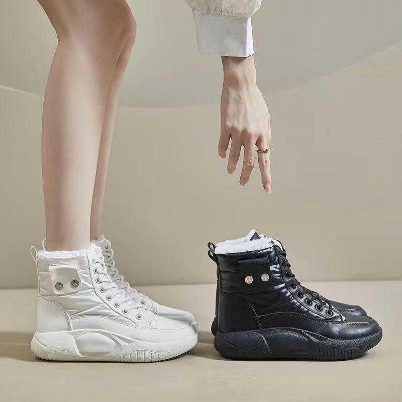 Fleece Shoes Women's New Winter Warm 2025 Winter New Medium Tube Snow Boots Waterproof and Cold-proof Fashion Women's Boots