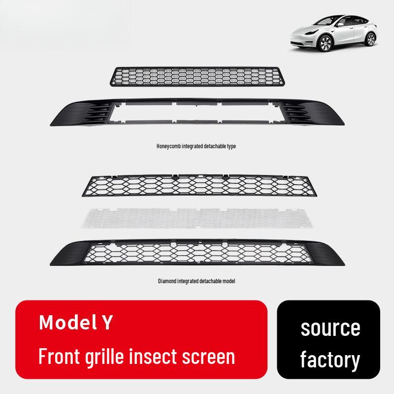 Tesla Model Y Insect Net & Air Inlet Protector with Water Deflector Tray