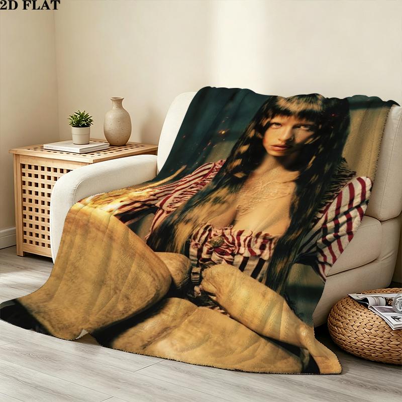 Melanie Martinez Print Flannel Blanket, High quality Comfortable for All Seasons, Home Decor, Warmth and Comfort, Perfect for Christmas Gifts