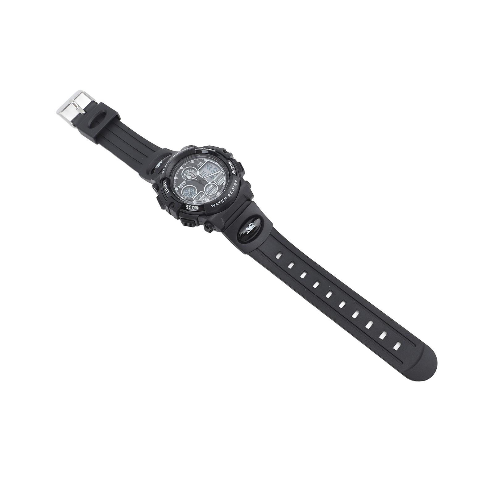 

Children Digital Watch Waterproof Dual Movement Multifunctional Soft PU Strap LED Watch