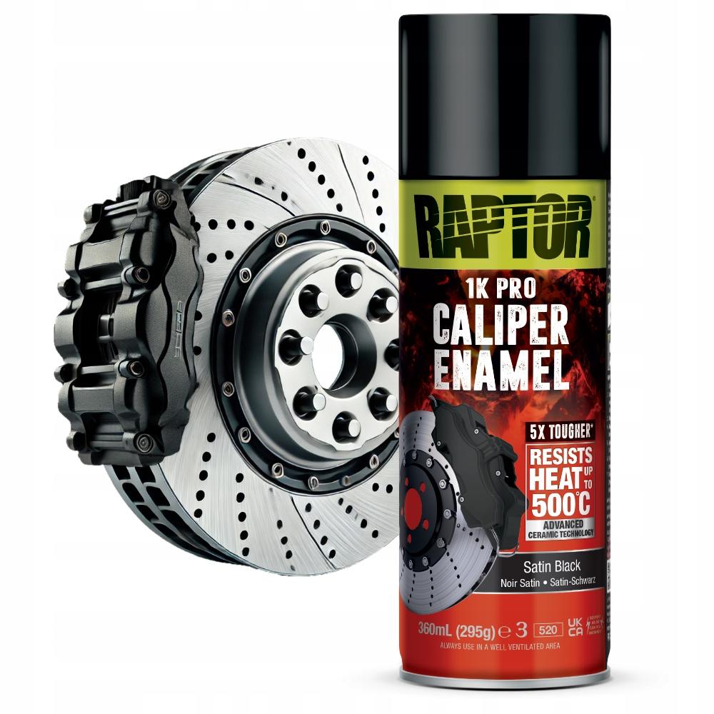 Raptor Caliper Enamel - Remklauw Verf ZWART ZIJDEGLANS spuitbus 400ml