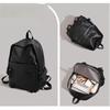 Schoolbag1011 New Pu Soft Leather Waterproof Schoolbag Female College Student Simple Computer Backpack Girls White Leather Backpack