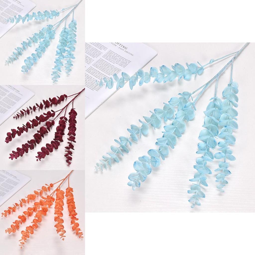 Eucalyptus Fake Leaves For Wedding Hall Decoration And Photography Props In Vibrant Colors