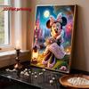 Disney Pearl Painting Minnie Moonlight Castle Bouquet Creative Art 5D Pearl Embroidery Cross Stitch Kit Handmade DIY Home and Room Decor Gift