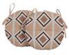 Vargottam Indoor Outdoor Round Bistro Chair Cushions Block Print 15-Inch Bistro Chair Pads Waterproof Seat Chair Cushion For Home