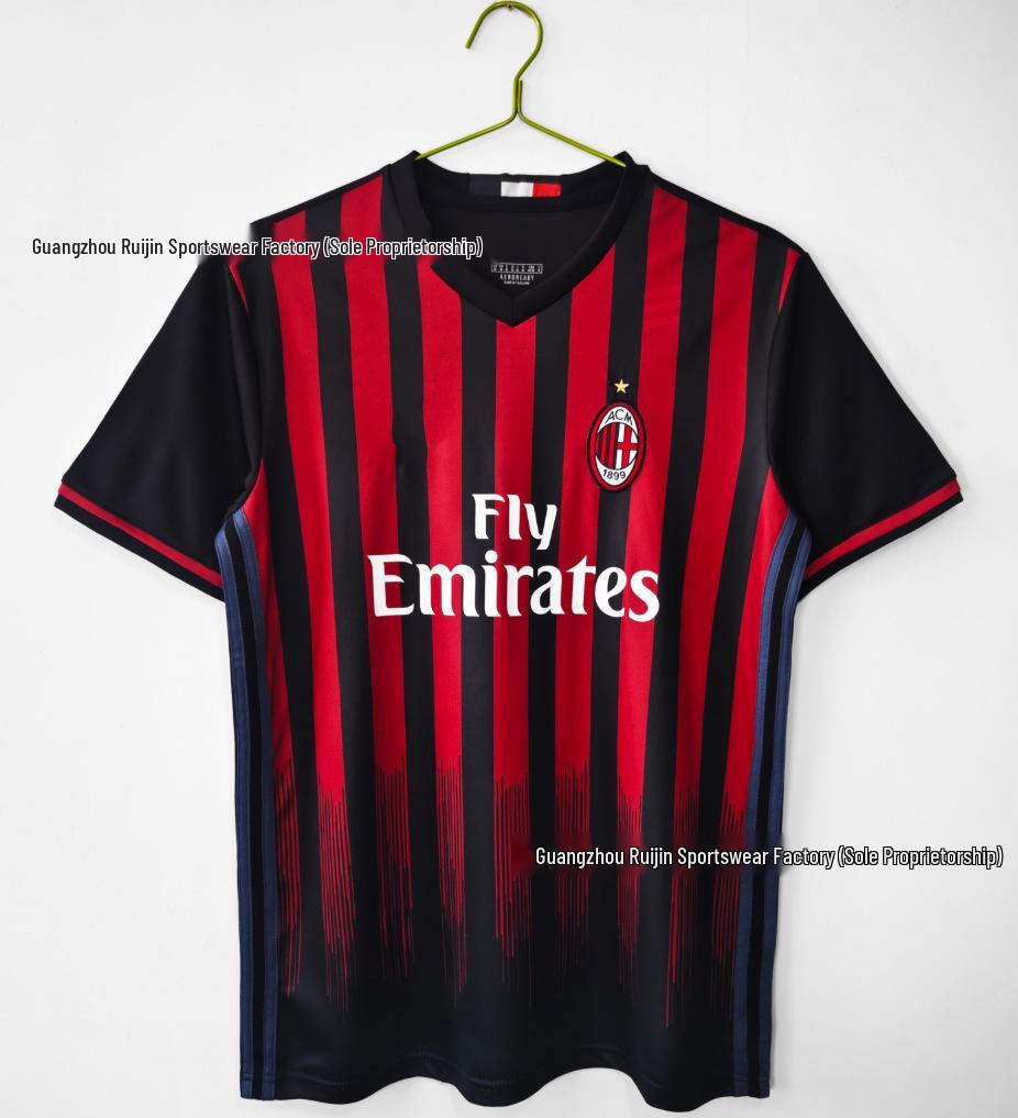 Maglia da Calcio Retrò Uomo AC Milan/Inter Milan/Juventus - Manica Corta Estiva, Ampia e Traspirante.