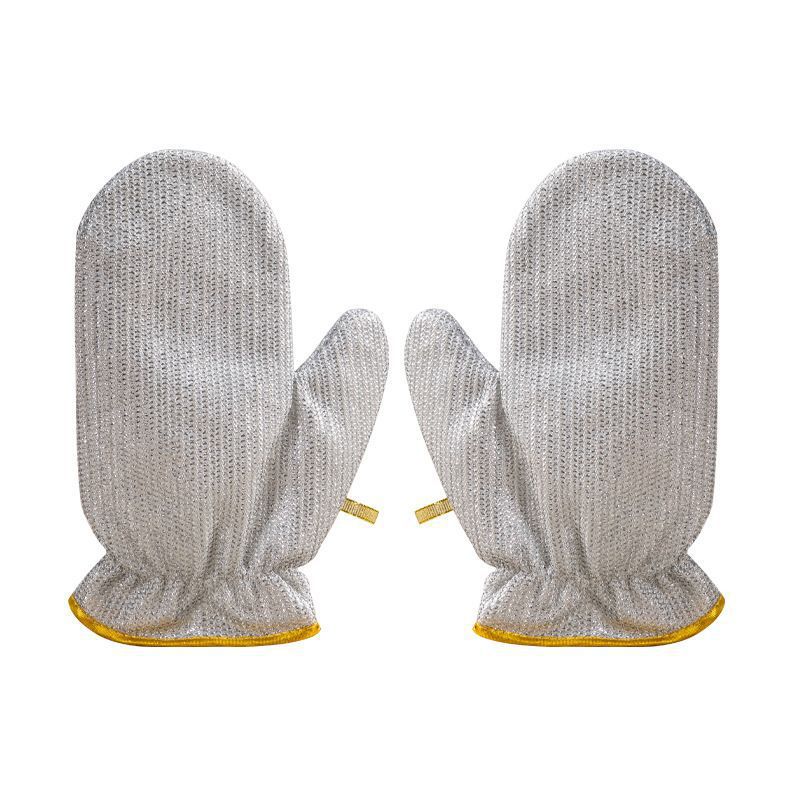 Rust Removal Cleaning Gloves Kitchen Insulation Gloves Steel Wire Dishwashing Cleaning Cloth Waterproof Pot Cleaning Gloves