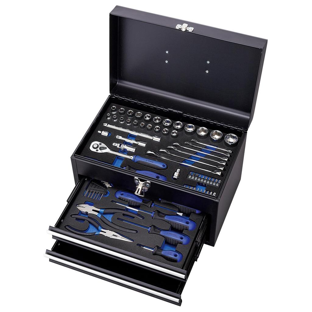 Maintenance Tool Set Mini Chest Set with Ratchet Handle A carefully selected set of tools necessary for E-Value 70-Piece 72-Tooth - maintenance.