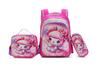 New 16-Inch 3-Piece Kids Cartoon Backpack Set Nylon Rolling Backpack School Bag for Boys Girls