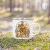 West Cowboy Printed Camper Mugs Camping Enamel Mug Adventure Campfire Party Beer Juice Cup Gifts for Camper Best Gift for He Her