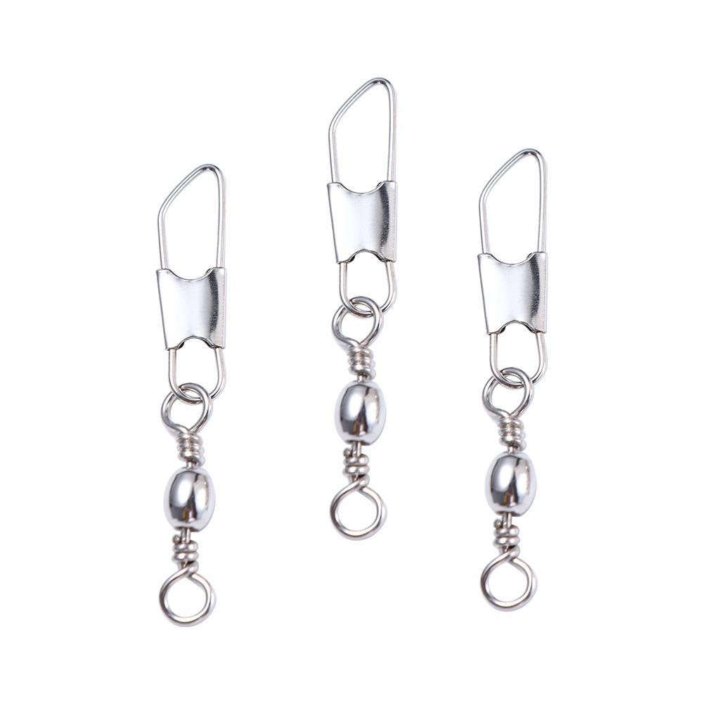 Snap Fishing Tools Line Connector Fishing Connector Fishing Swivels Metal Connector Solid Ring