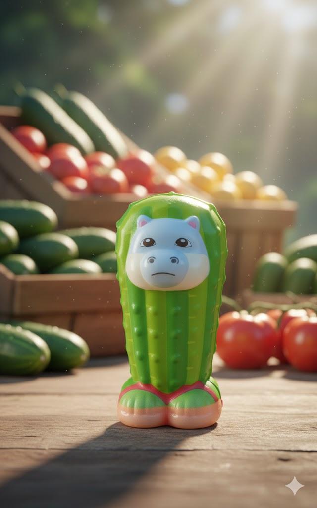 

Anti-stress squish toy Il Kak To Hippopotamus hippopotamus-cactus Italian Brainrot Italian brainrot toy for children 10 cm 10 зелений