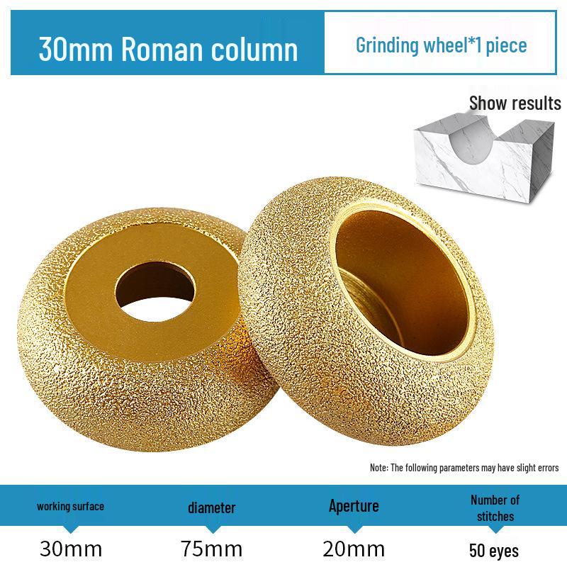 Stone Grinding Wheel for Marble & Granite: Chamfering, Grooving, Rounding, Arc Angle Grinder Head