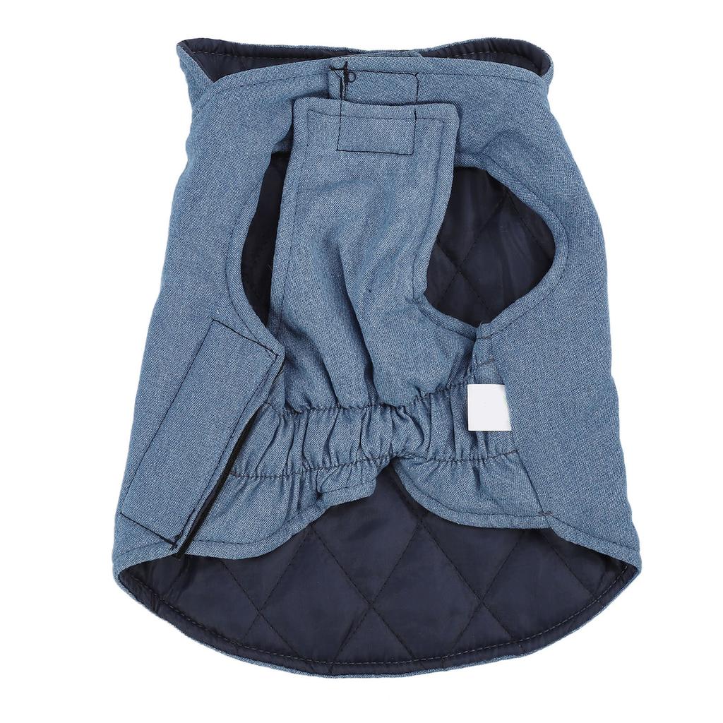 Dog Winter Vest Warm Polyester Cotton Padded Pet Sleeveless Coat for Chihuahua Poodles French Bulldog Pomeranian Denim