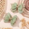 2Pcs/set Baby Dovetail Bow Hair Clips for Women Girls Handmade Glitter Bowknote Hairpins Daily Bowknot Headwear Hair Accessories