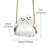 Resin Swinging Ghost Couple Ornament Cute Aesthetic Ghost Statue Pendant Waterproof Miniatures Figurine Sculpture Outdoor