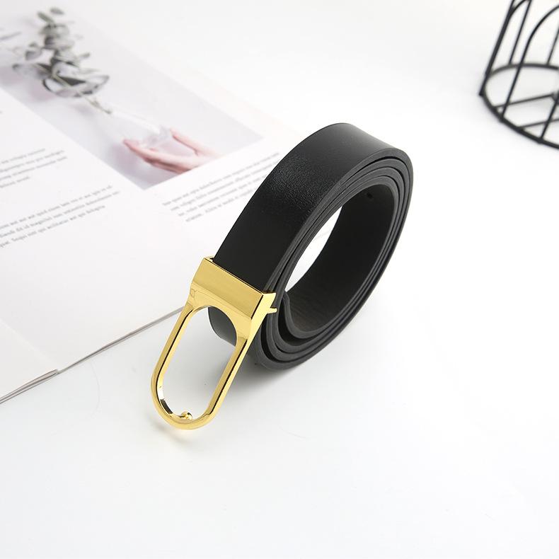 Retro Snap Button Thin Belt Personalized Button Head Simple Jeans Dress Decoration