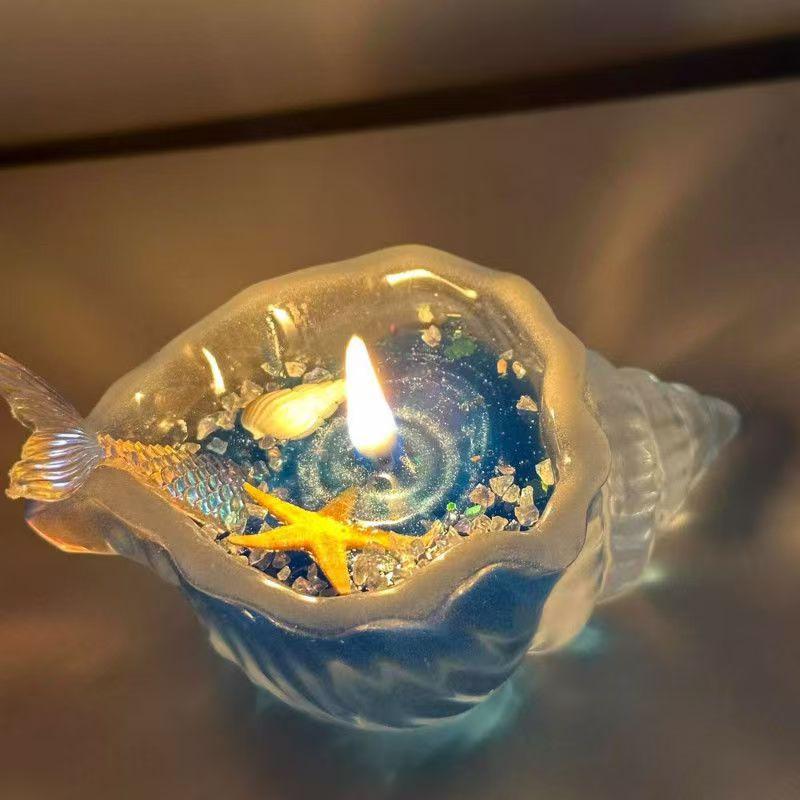 Transparent Conch Scented Candle Star Sea Bedroom High-end Home Ornament