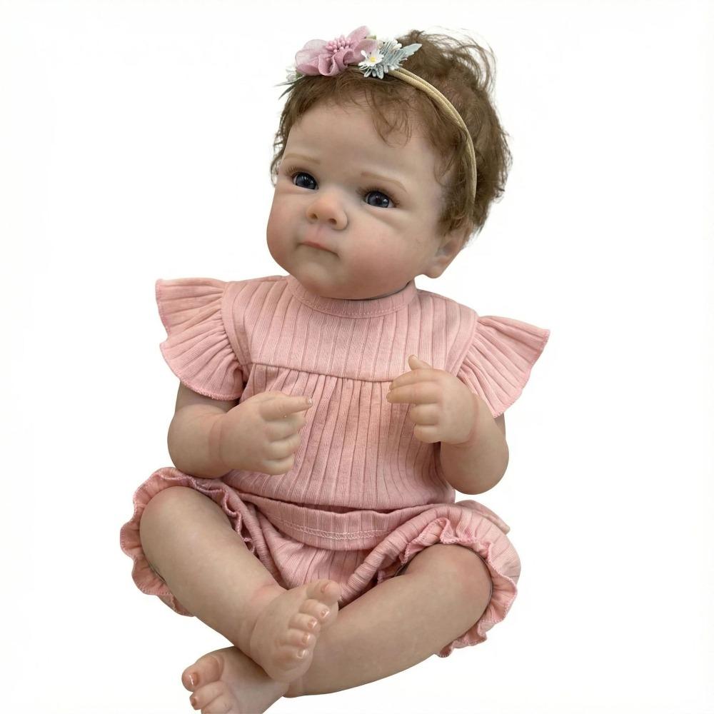 18 Inch Implanted Mohair Simulation Doll Bettie Full Silicone Body Bathable Newborn Dolls Realistic Play House Toy Baby Doll Child Birthday Xmas Gifts