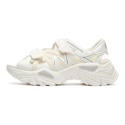 Sandál Fishbone Kůže Silná Podrážka Zvyšující Výšku Sportovní Pohodlné Plážové Sandály Dámské Sandály Bílé F12W221407FAG