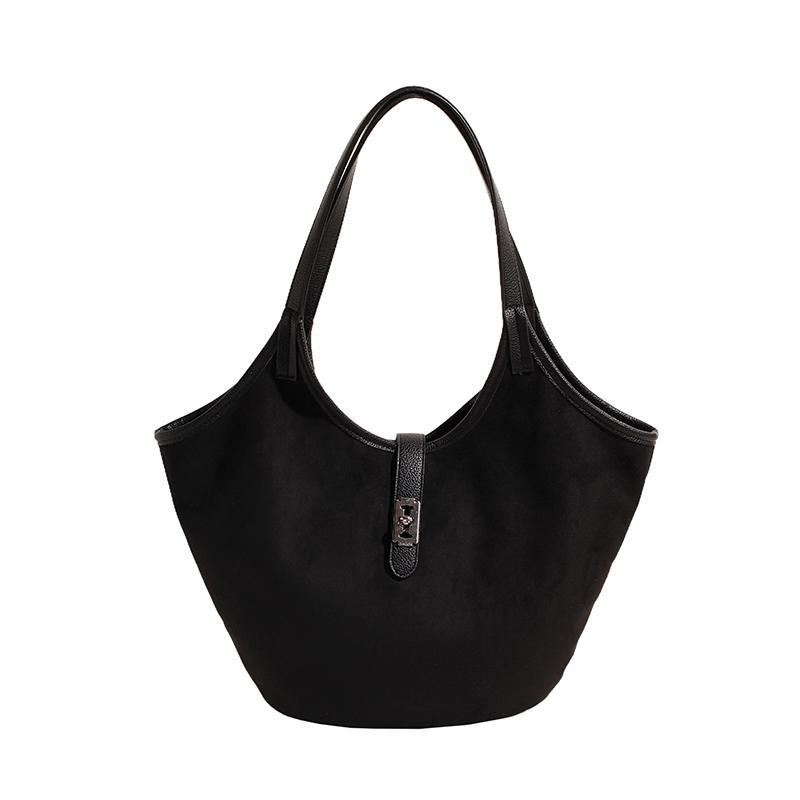 Suede Shoulder Bag Women Casual Tote England Style Vintage Tote Bag Large Capacity Commute Shoulder Crossbody Bags Fashion
