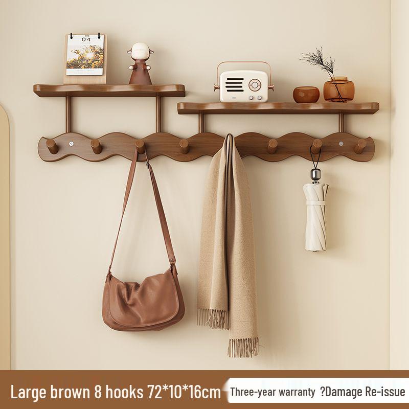 High-Quality Wall-Mounted Entryway Coat Rack with Key Holder and Hanging Hooks for Bags