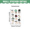 Cute cartoon window decoration window sticker self-adhesive Christmas snowman emoji wall sticker