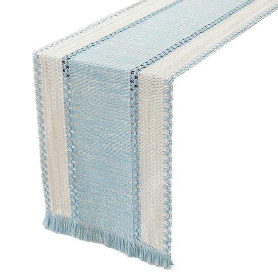 Knitted Table Runner Bohemian Table Runner with Tassels Rustic Table Runner for Farmhouse Dining Table Dresser Decoration