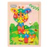 26 Stück Buchstaben Holzpuzzle Lernspielzeug für Kinder, Drei-in-eins Spielweise Holzpuzzle, Pädagogisches Geschenk für Vorschulkinder