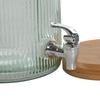 Glass and Bamboo Beverage Dispenser 5.5L