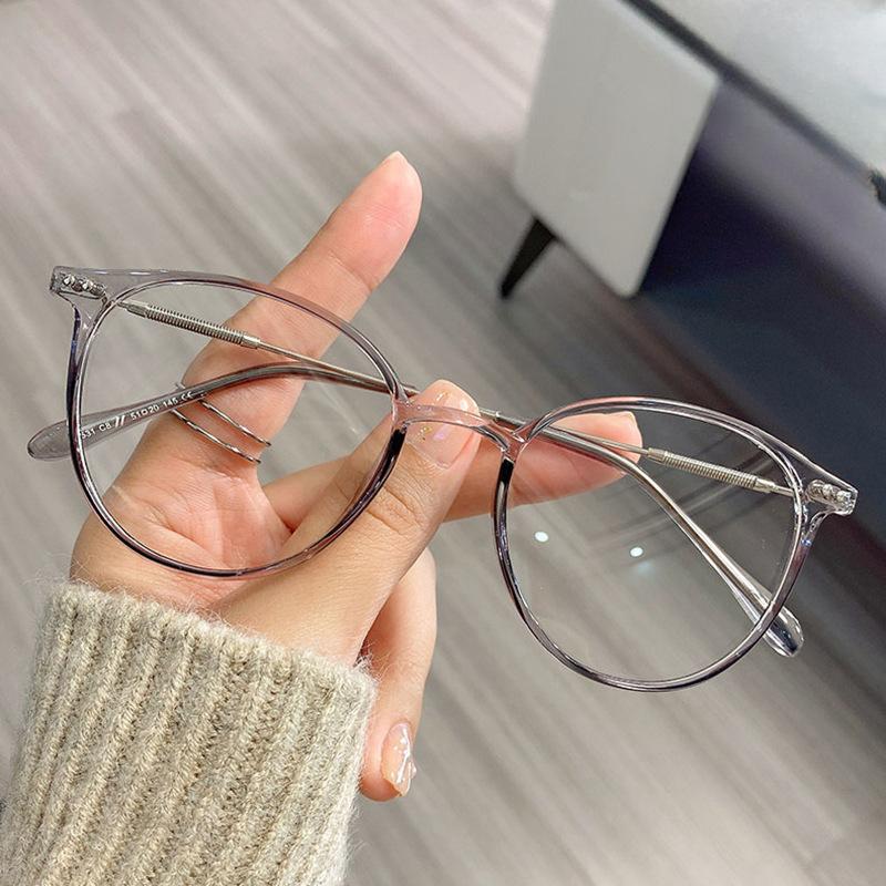 Neutral Retro Trendy Glasses Men And Women Round Anti Blue Glasses Frame Optical Lenses Arrival  Computer Reading Eyeglasses