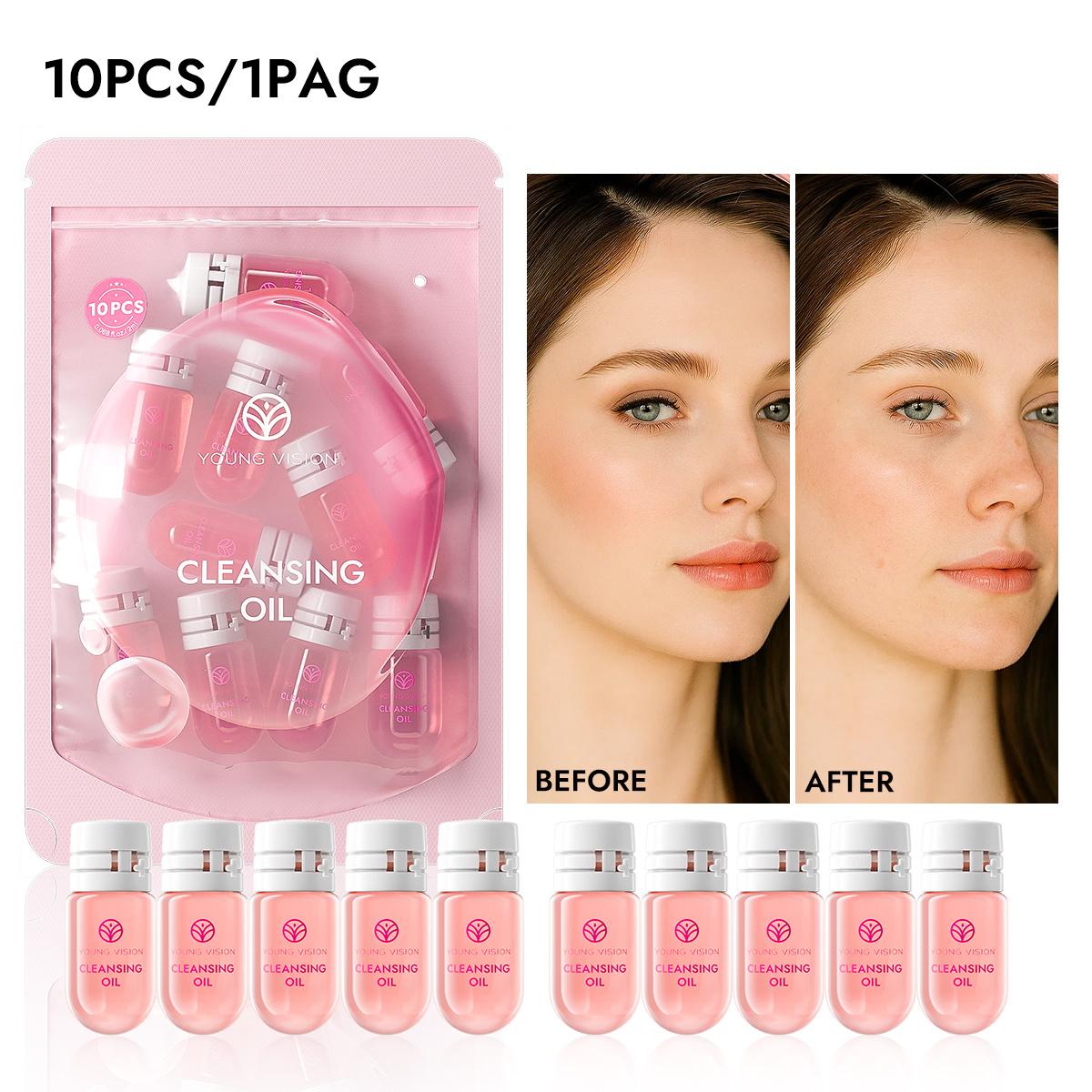 

Young Vision 5/10 шт. Phyto-Elixir Ніжна одноразова очищувальна олія - Живить під час очищення, Швидко емульгується, Глибоко очищає водостійкий макіяж