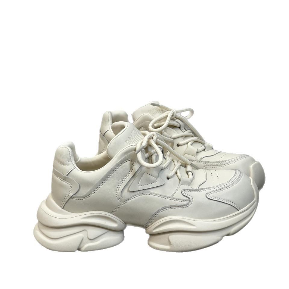 Thick-soled heightening dad shoes women 2025 spring and autumn new Internet celebrity horseshoe heel versatile niche design sports and leisure shoes