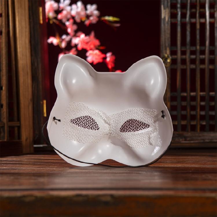 Cats Masquerade Mask Unpainted Mask with Acrylic Paint and Paint Brush for Kid Adult Halloween Masquerades Kid Birthday