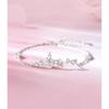 Bracelet Charm Papillon Femme Délicat Plaqué Or Avec Zircon Cubique Rose Ou Blanc Style Kawaii Doux Nouveau 2025