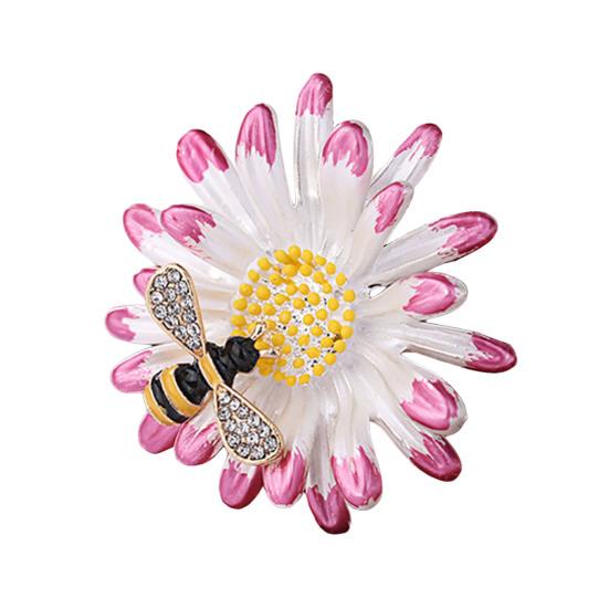 Scarf Button Large Chrysanthemum Alloy Silk Scarf Buckle Anti-Slip Women Scarf Buckle Outfit Accessory