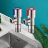 Eckventil Toilettenwasserstoppventil Warmwasserbereiter-Ventil 201 Edelstahl Kaltzulaufventil für Badezimmer Küchen Toilette