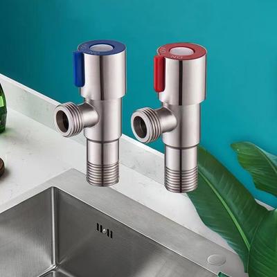 Válvula Angular Válvula de Parada de Água para Vaso Sanitário Válvula para Aquecedor de Água Aço Inoxidável 201 Válvula de Entrada Quente Fria Para Banheiros Cozinhas Vaso Sanitário