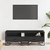 VidaXL Meuble TV noir 122x34x41 cm bois d'ingénierie, support TV, buffet TV, meuble multimédia, banc TV, meuble hifi, centre 848579