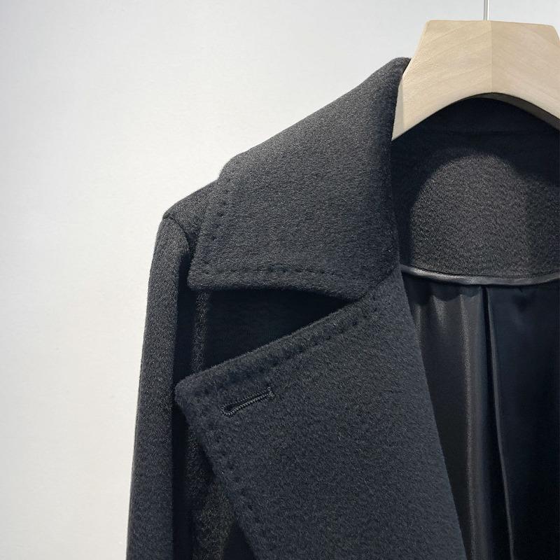 Fleece Blended Suit Collar Single-sided Woolen Jacket Coat High-content Camel Fleece