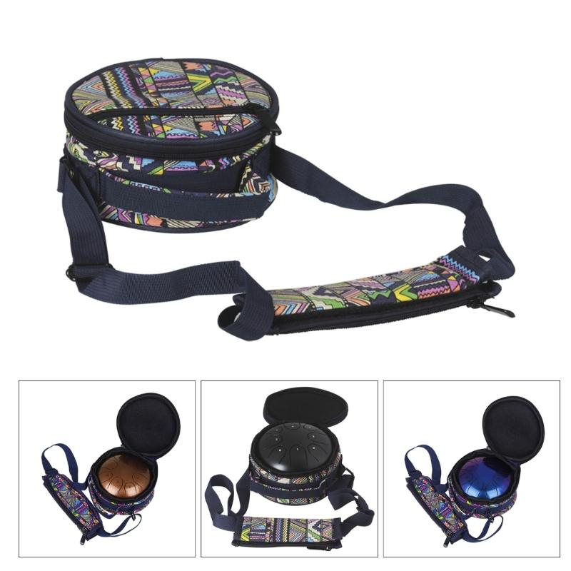 Compact Handheld Percussion Instrument Bag Stylish Ethnic Pattern, Durable Fabric, Shoulder Bag and Drum Storage Bags