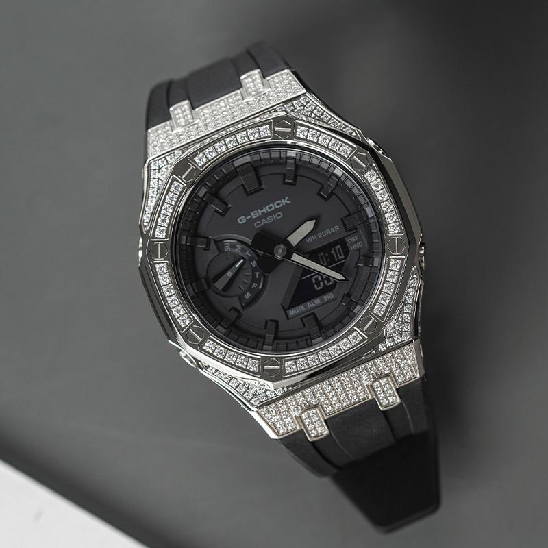 Casio Unisex 48.5mm Black Watch GA-2100-1A1(Watch8--)