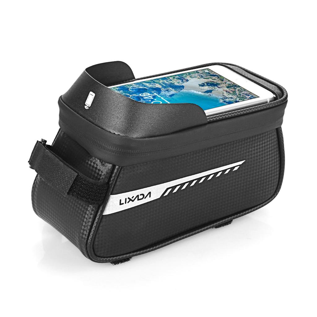 Waterproof Bicycle Phone Mount Bags Front Frame Top Tube Bag with Touchscreen Phone Holder Case Cycle Bike Tool Storage