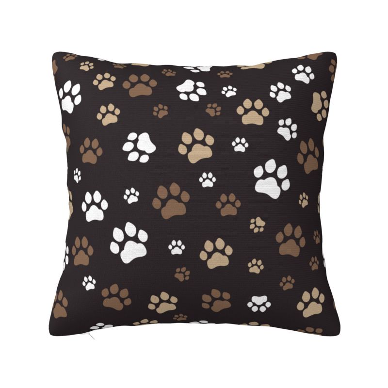 Dog Paw Cat Heart Footprints Cushion Cover 40*40 cm Polyester Throw Pillow Case Bedroom Decoration Bedding Sofa Pillowcase