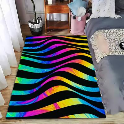 Colorful Gaming Controller Design Carpet with Retro Gadgets Background Pattern Suitable for Use As an Anti-slip for Room and Bedroom Sofas