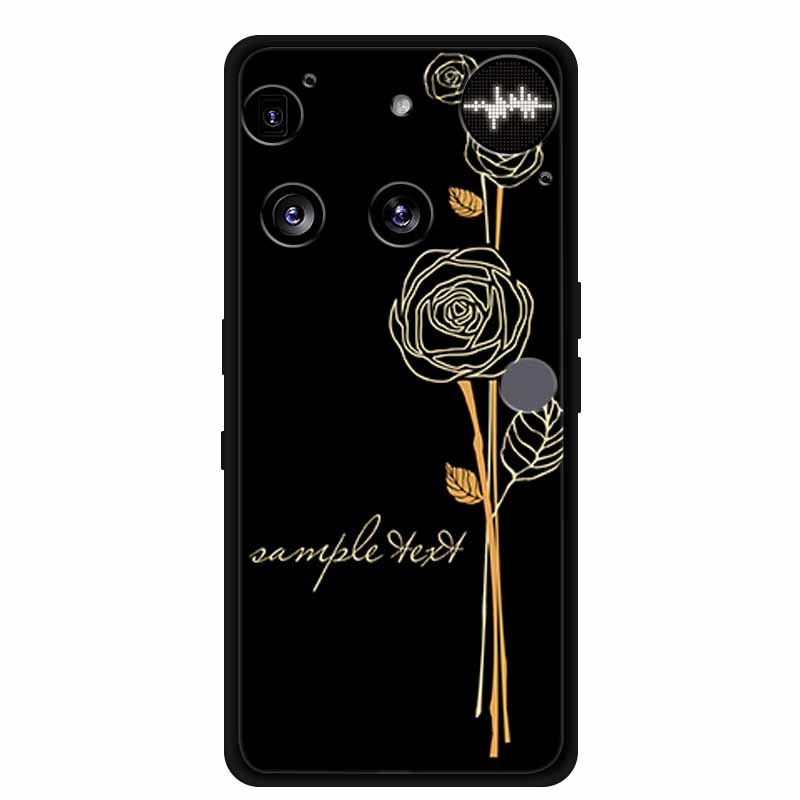 Flowers Case For Nothing Phone 3 Phone3 Soft Silicone Phone Cover Funda Black TPU Protective Bumper Coque for Nothing Phone (3)
