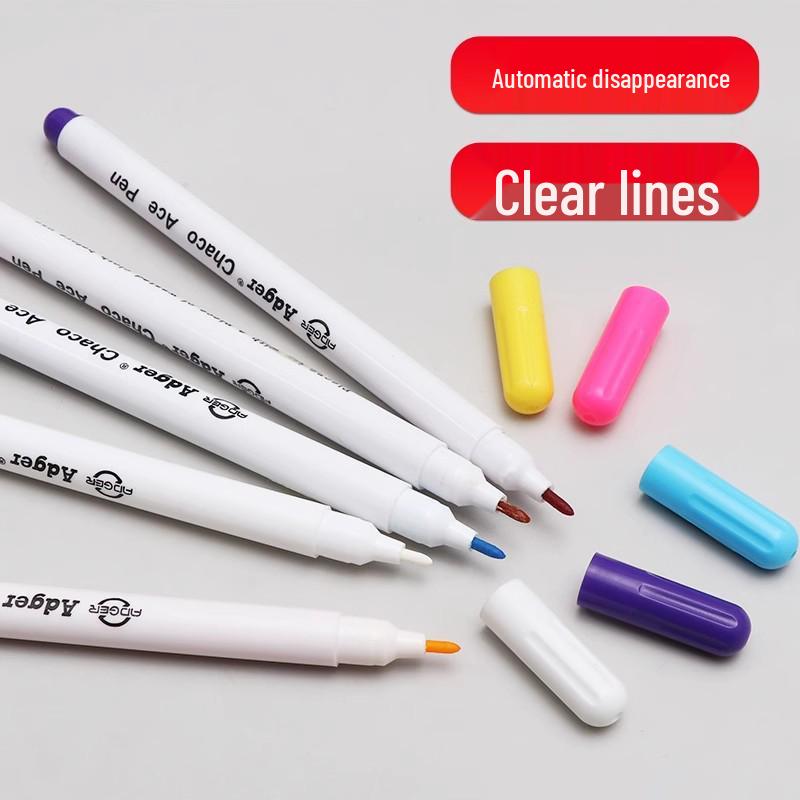 Water-Erasable Fabric Marker: Fade-Resistant, Water-Soluble, Colorful Sewing Pen for Clothing
