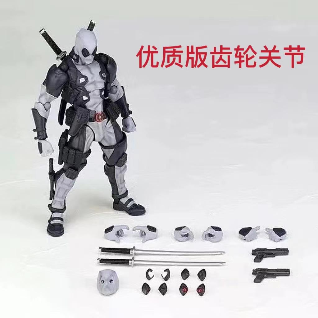 

16cm Revoltech Yamaguchi Deadpool 2 Action Figure Articulated Gear Joint Collectible Model Featuring Interchangeable Heads Hands