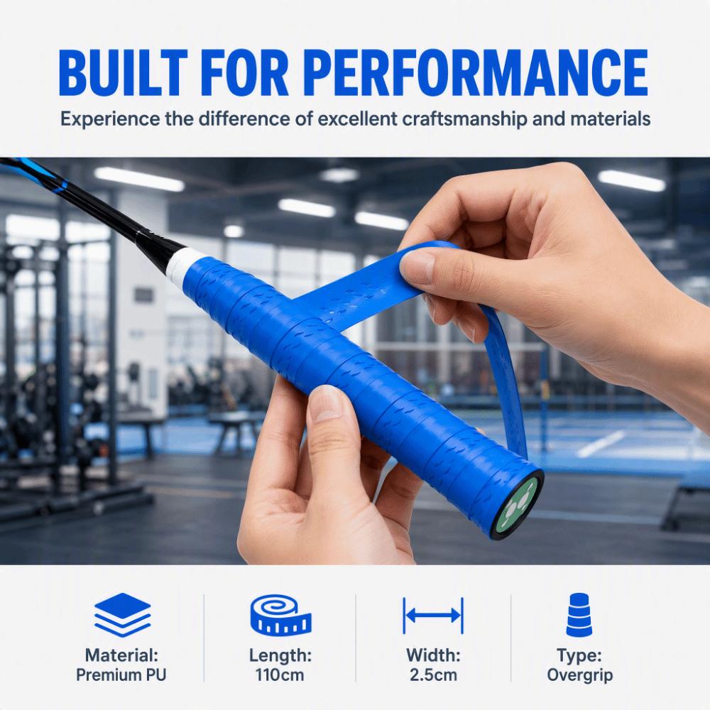 Sweat Absorption Tennis Overgrip Perforated Rackets Grip Badminton Overgrip  Outdoor Sports