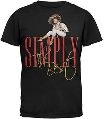 Tina Turner Simply The Best Men Tee T-Shirt Cotton Round Neck Black
